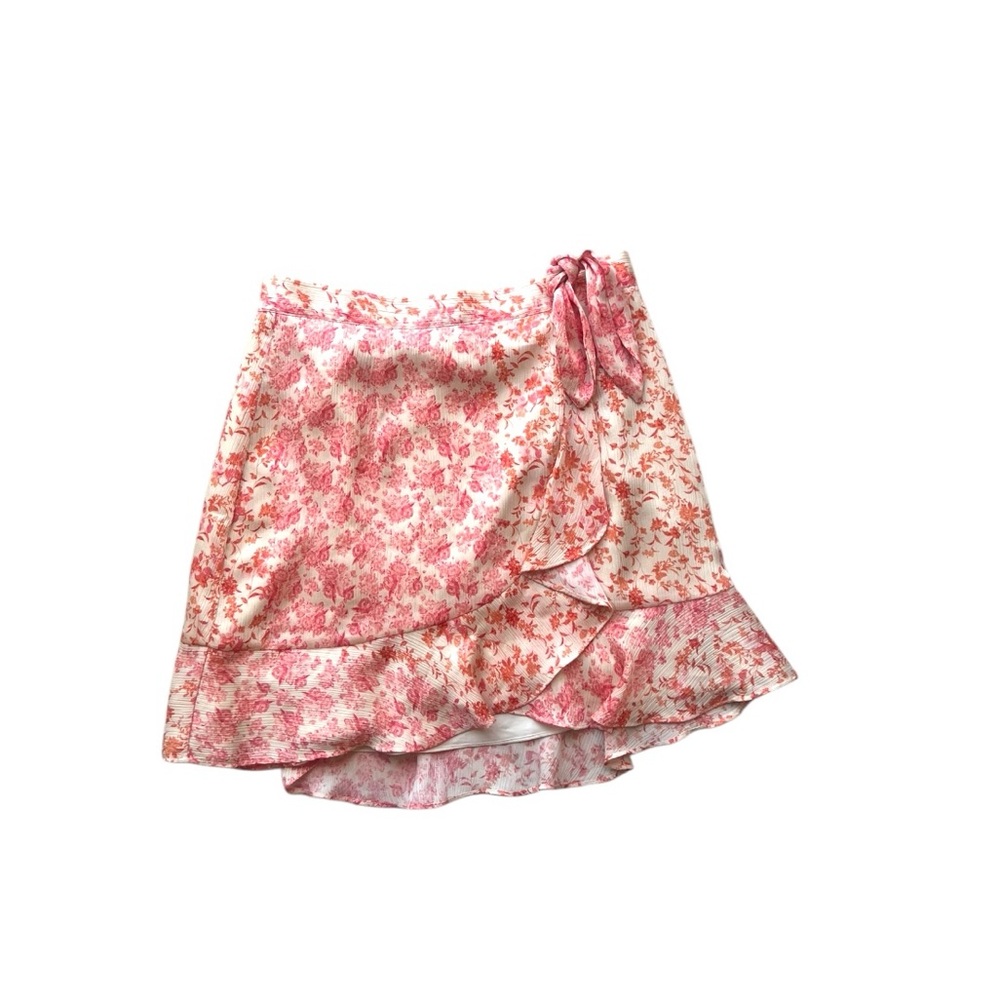 Floral Ruffled Mini Skirt